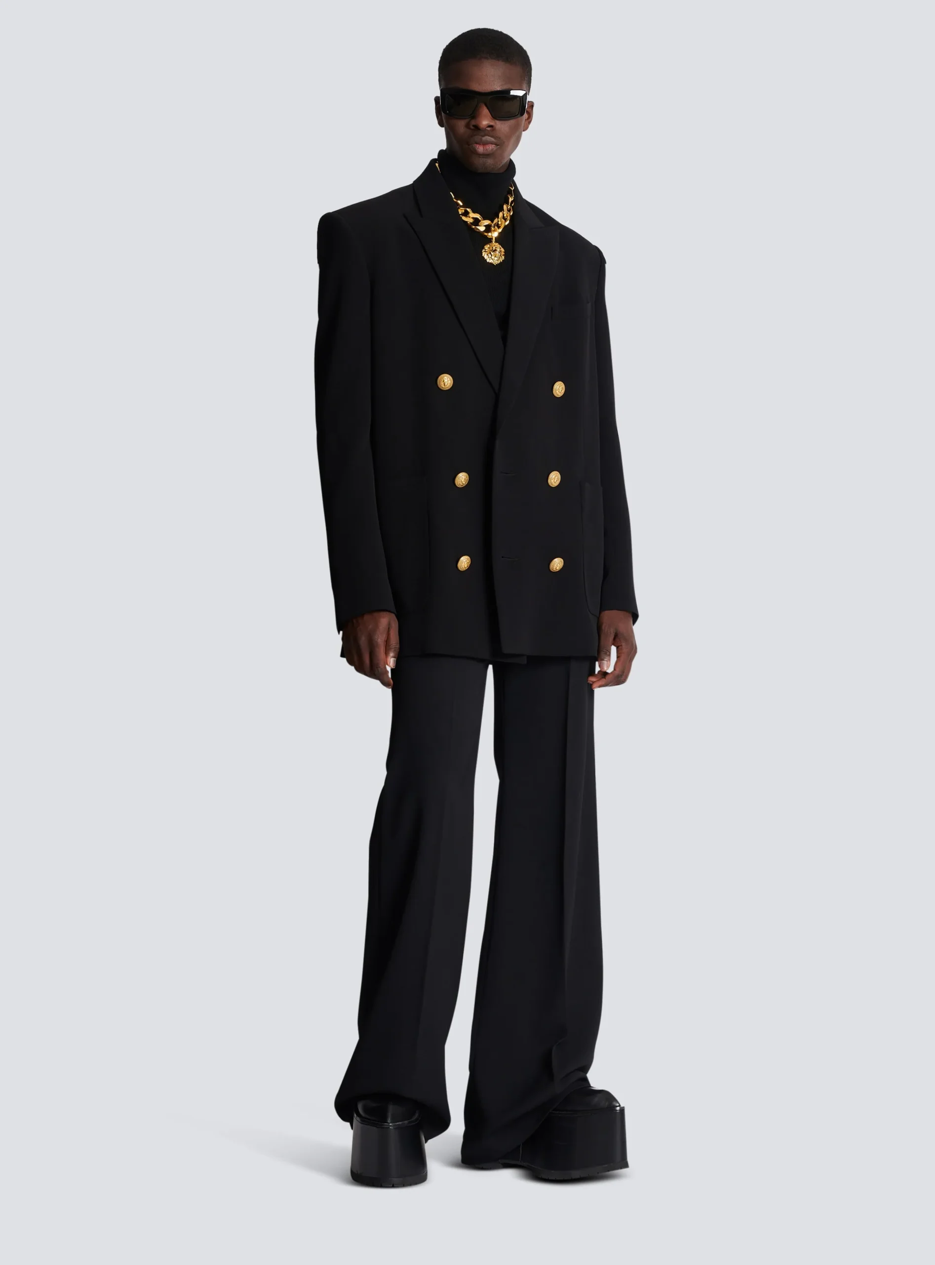 Discount Crepe Jacket With Double-breasted Button Fastening Women Jackets And Blazers|Jackets And Blazers