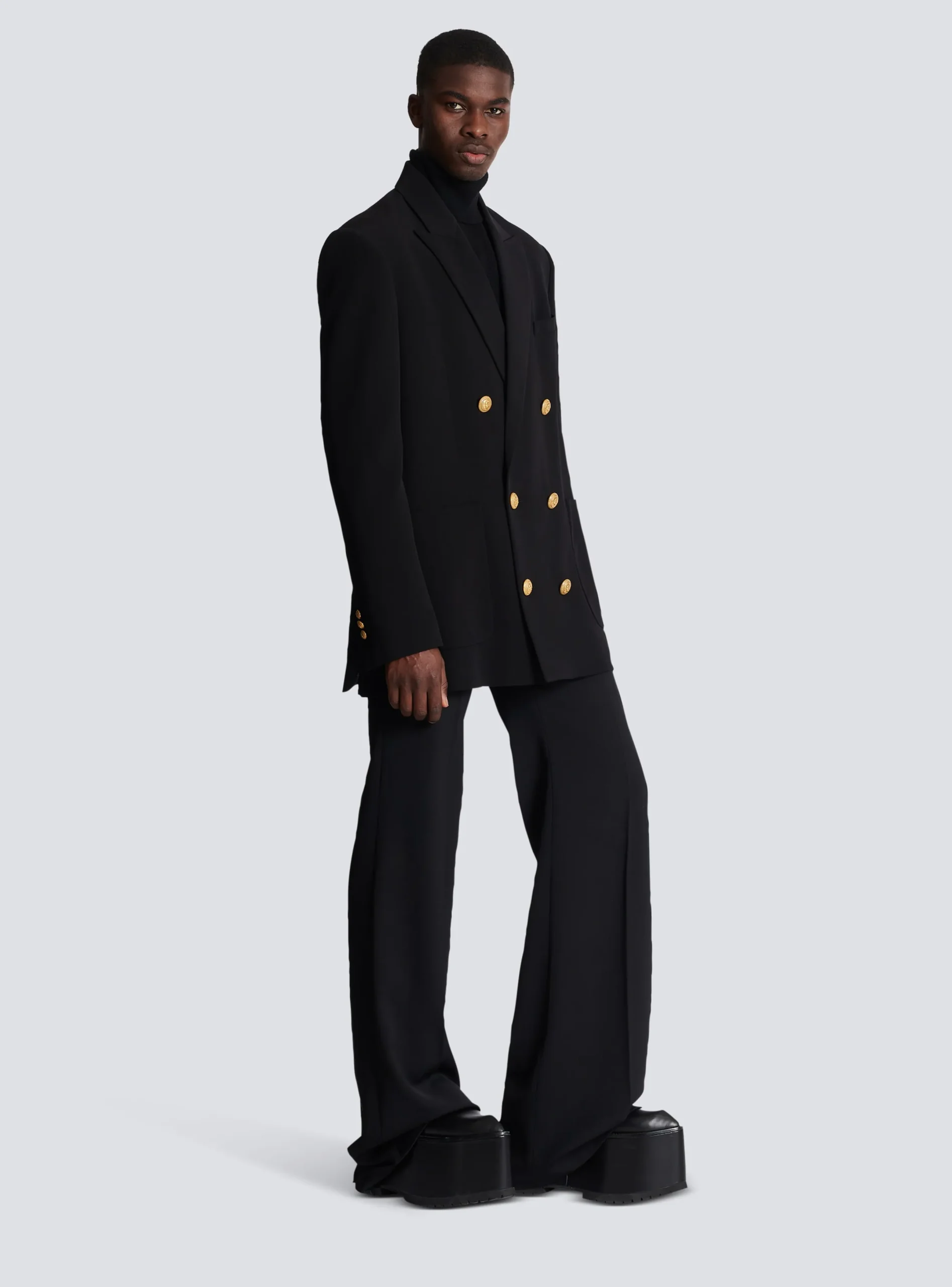 Discount Crepe Jacket With Double-breasted Button Fastening Women Jackets And Blazers|Jackets And Blazers