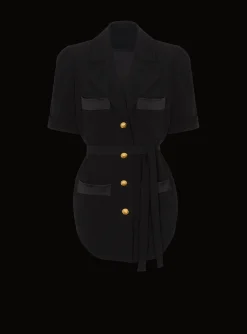 Fashion Crepe Safari Shirt Women Tops And Shirts