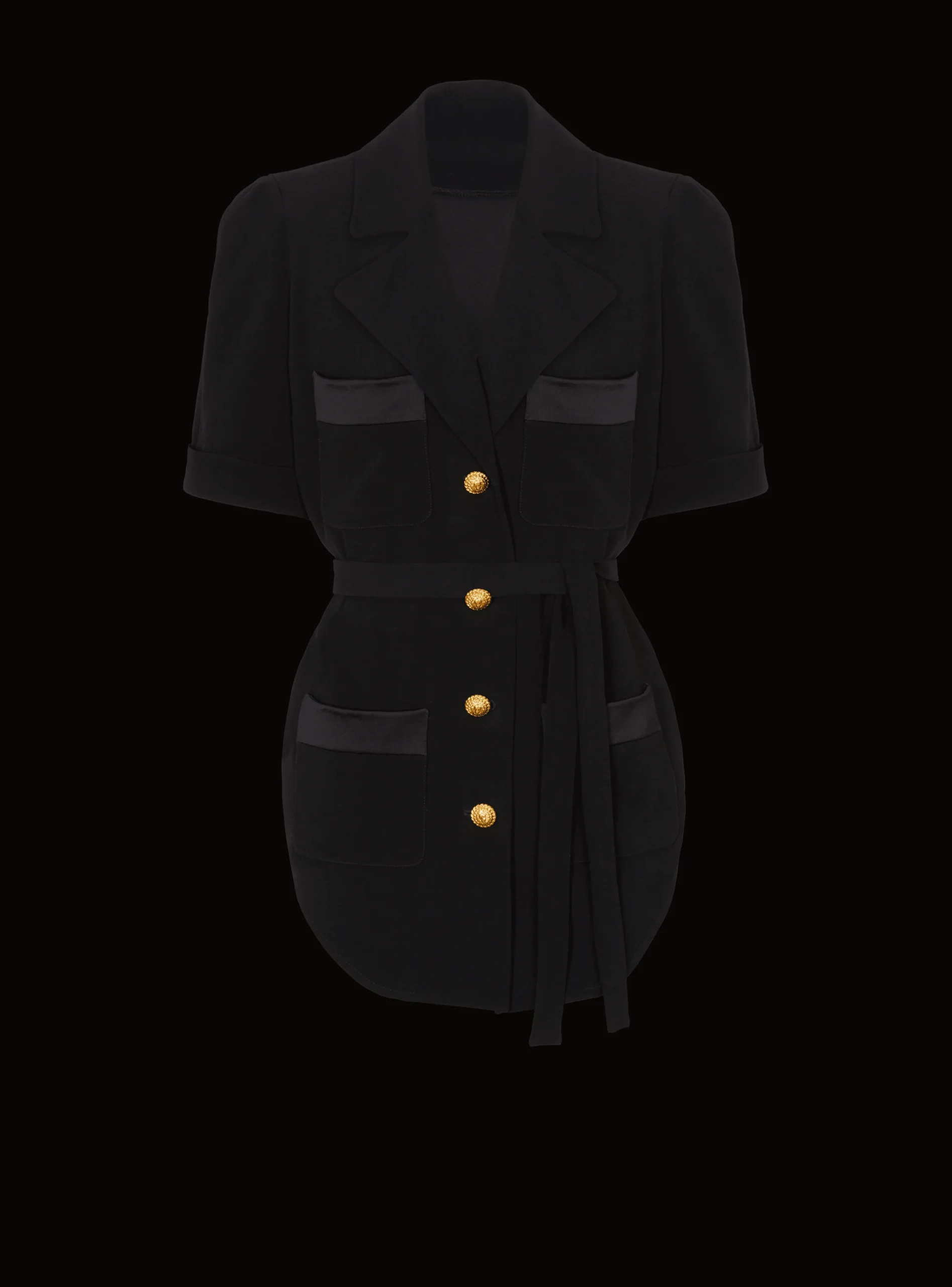 Fashion Crepe Safari Shirt Women Tops And Shirts