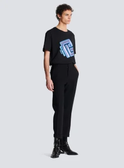 Online Crepe Straight-cut Trousers Trousers And Shorts