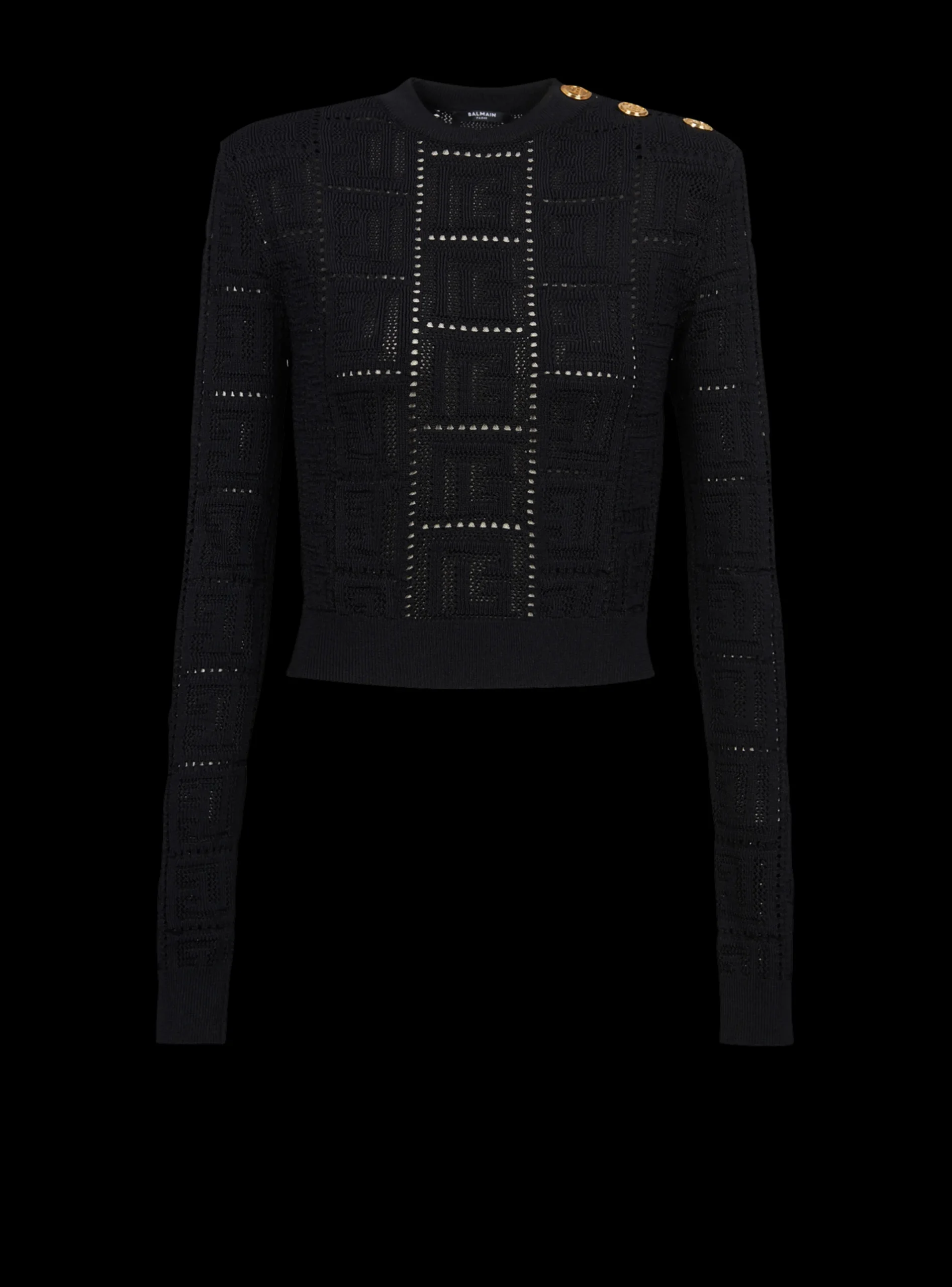 Fashion Cropped Eco-designed Sweater With Monogram Women Knitwear