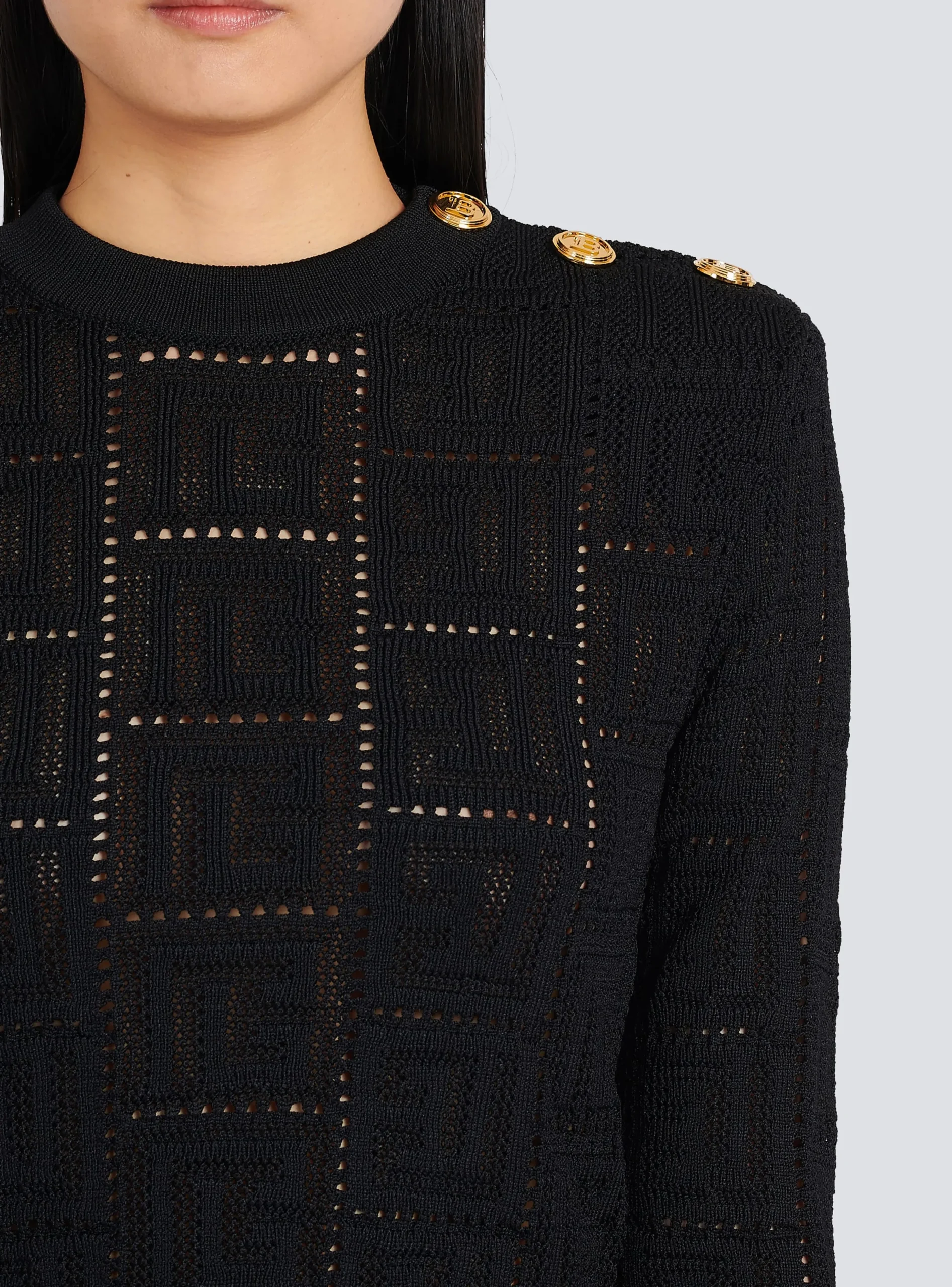 Fashion Cropped Eco-designed Sweater With Monogram Women Knitwear