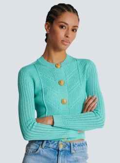 Shop Cropped Knit Cardigan Women Knitwear