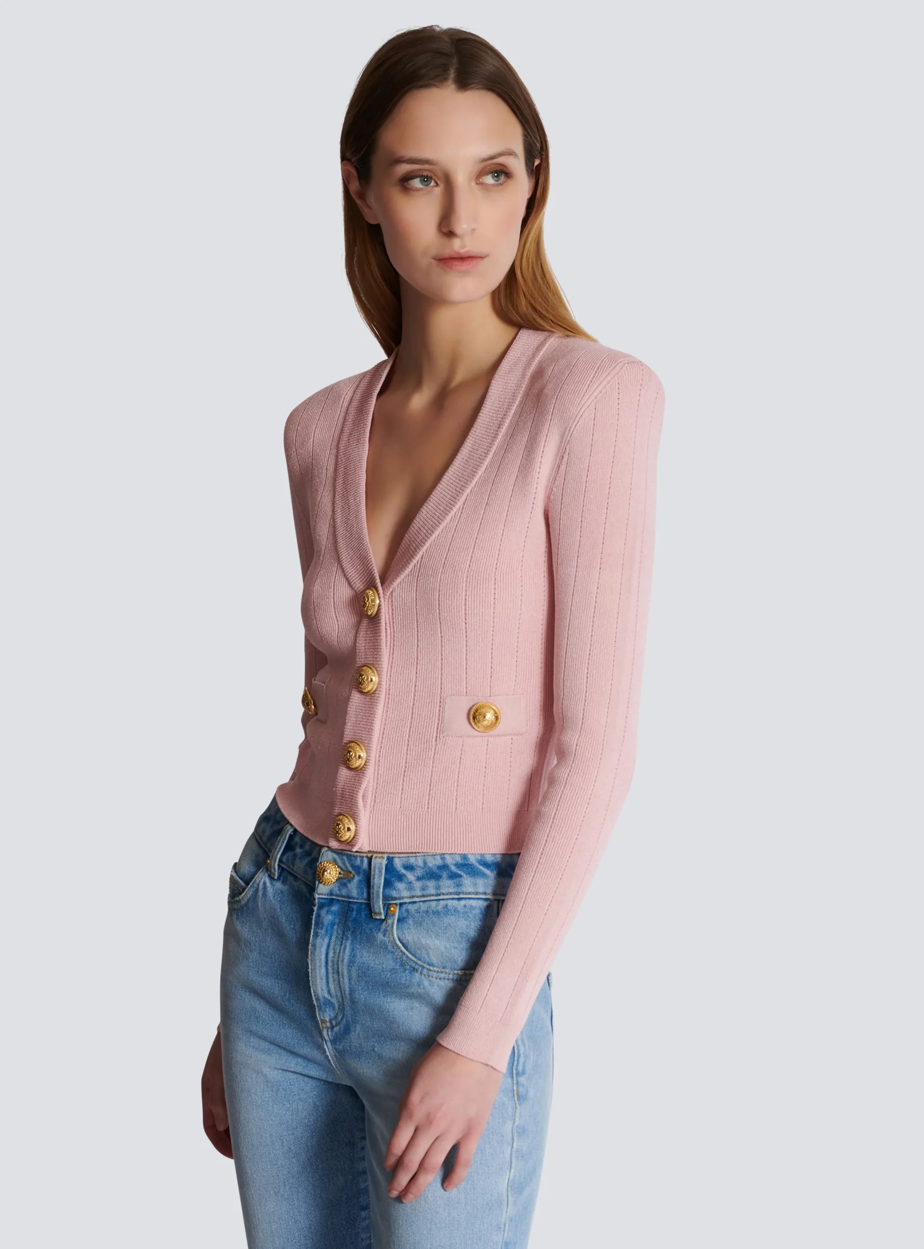 Store Cropped Knit Cardigan Women Knitwear