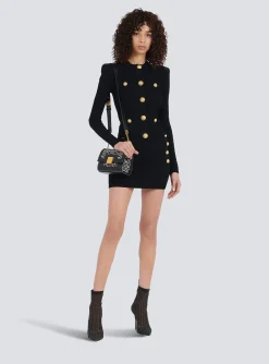 Sale Cropped Knit Cardigan With Gold-tone Buttons Women Knitwear