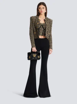Flash Sale Cropped Lurex Tweed Jacket Women Jackets And Blazers
