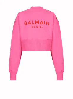 Shop Cropped Sweatshirt With Paris Print Women Sweatshirts
