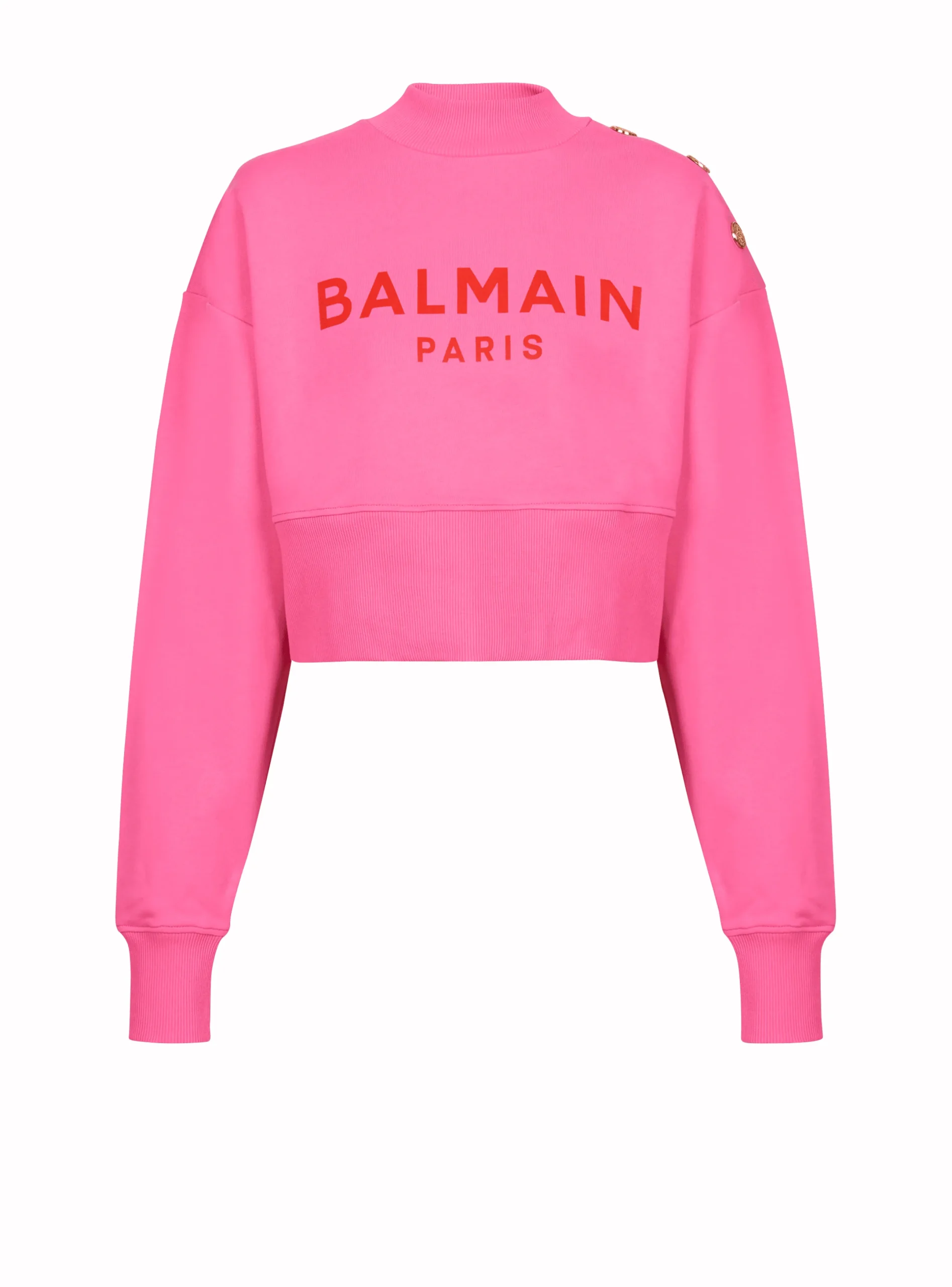 Shop Cropped Sweatshirt With Paris Print Women Sweatshirts