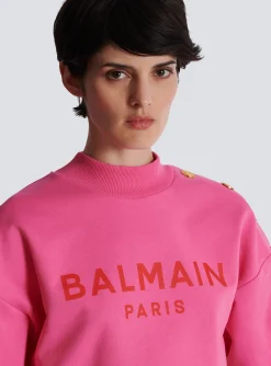 Shop Cropped Sweatshirt With Paris Print Women Sweatshirts