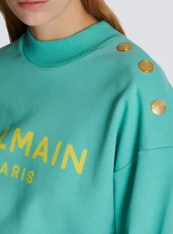 Hot Cropped Sweatshirt With Paris Print Women Sweatshirts