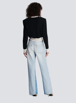 Best Sale Cropped Wool Jumper With Logo Women Knitwear