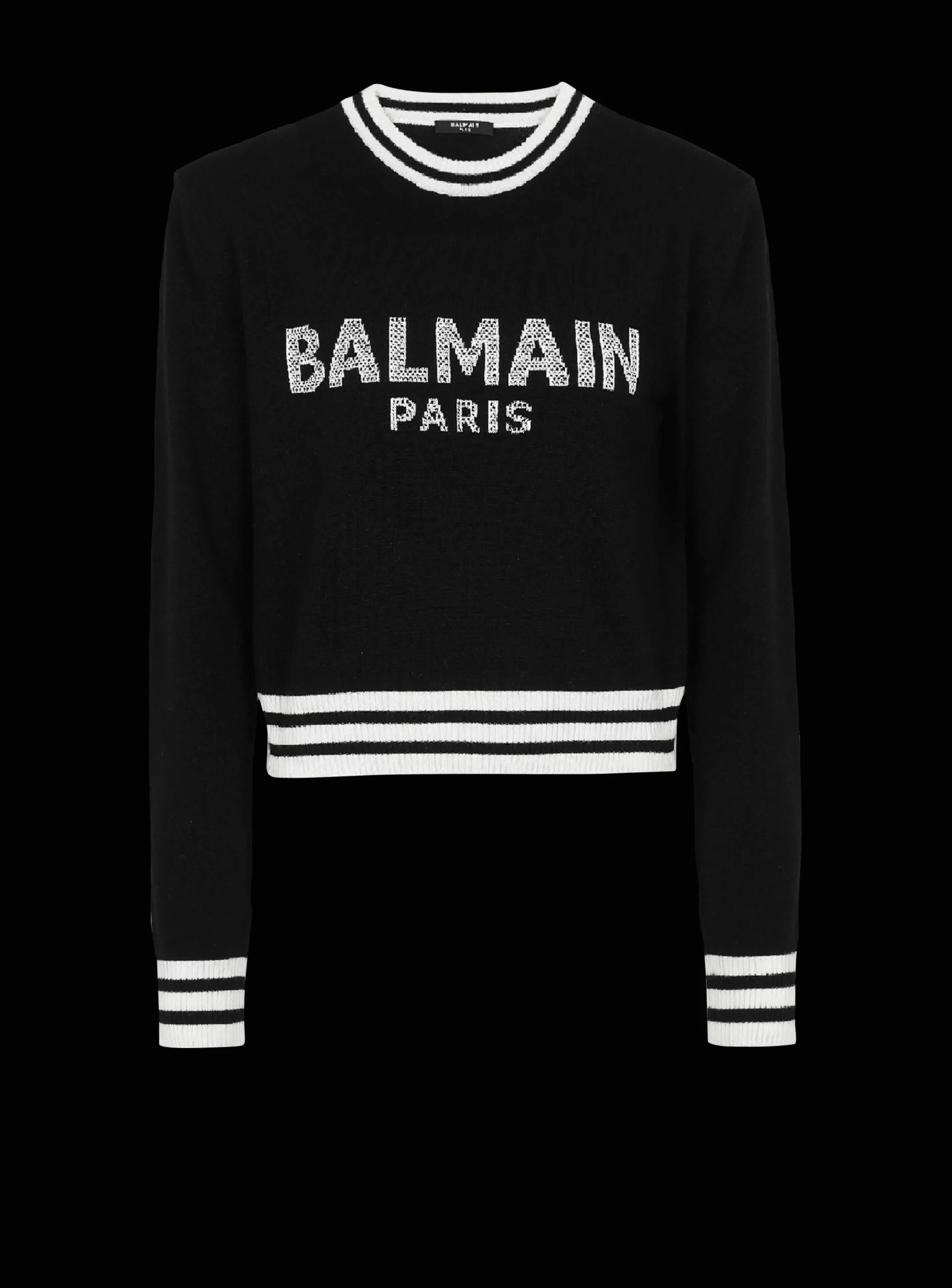 Shop Cropped Wool Sweatshirt With Logo Women Knitwear
