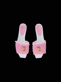 Sale Dafne Leather And Tweed Mules Women Flat Shoes