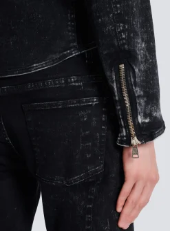 Online Denim Biker Jacket Outerwear|Denim
