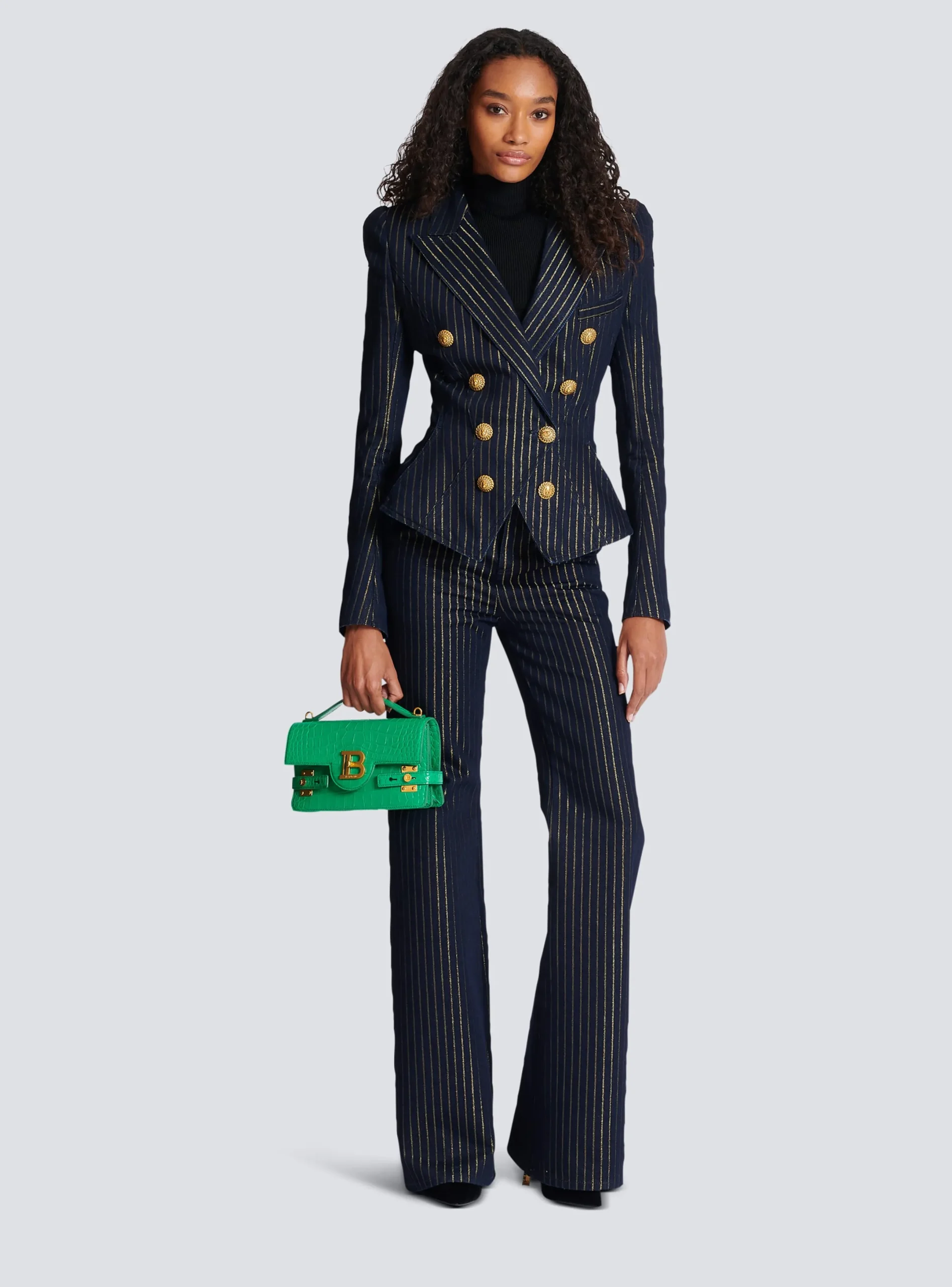 Flash Sale Denim Jacket With Lurex Stripes Women Denim|Jackets And Blazers