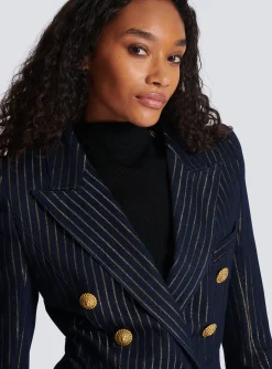Flash Sale Denim Jacket With Lurex Stripes Women Denim|Jackets And Blazers