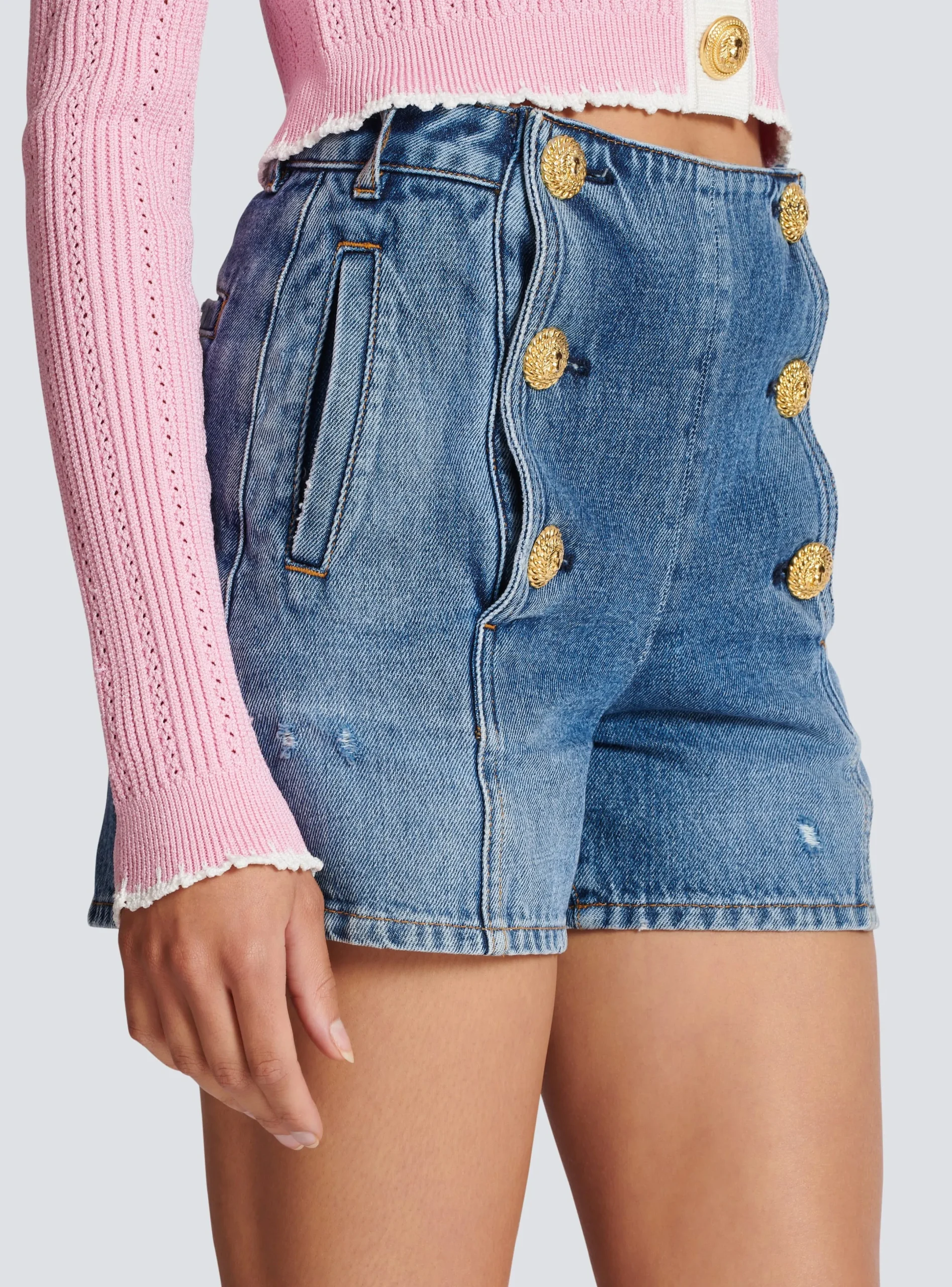 Cheap Denim Shorts With Buttons Women Denim