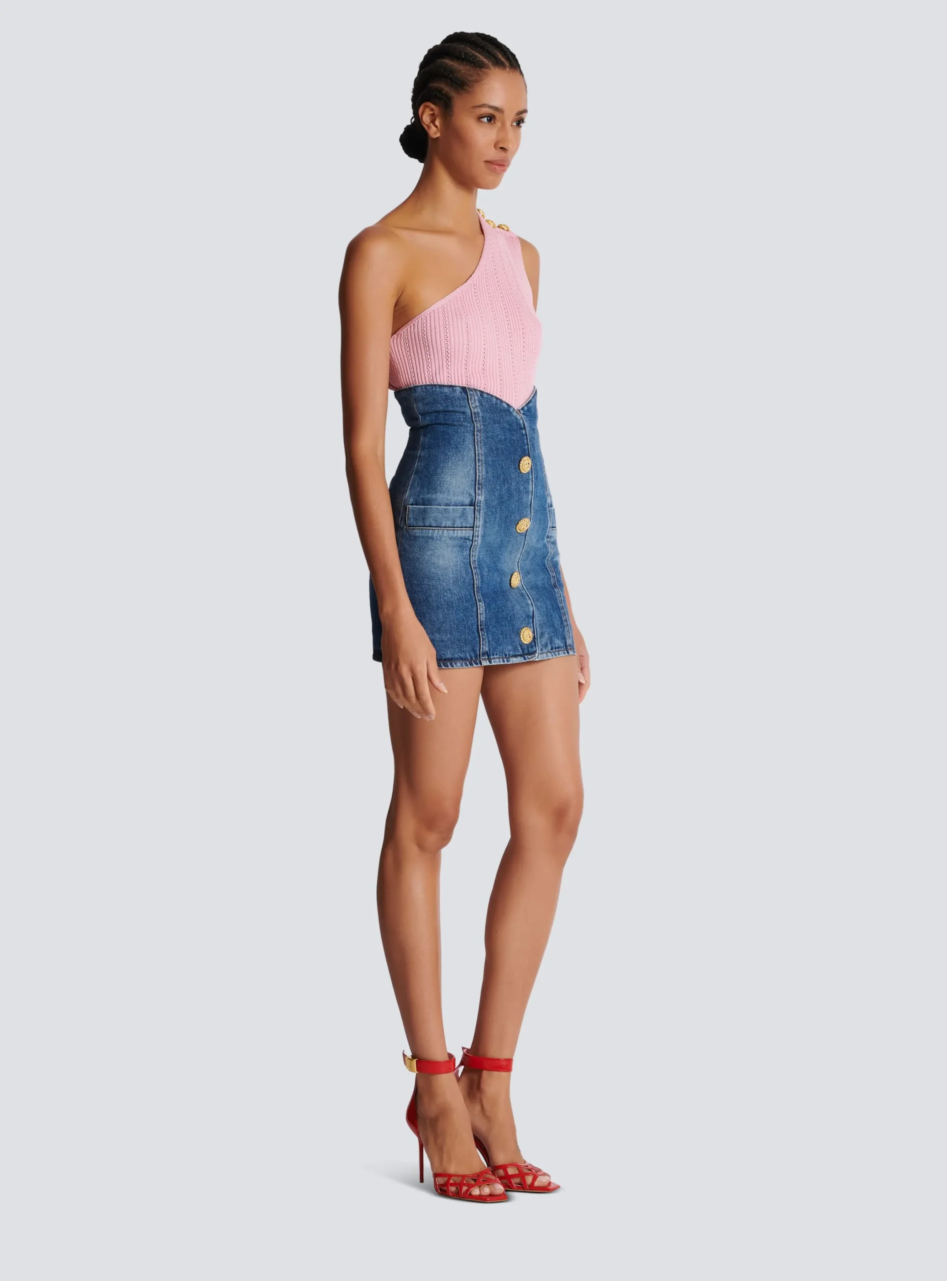 Best Sale Denim Tulip Skirt With Buttons Women Denim|Skirts