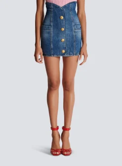 Best Sale Denim Tulip Skirt With Buttons Women Denim|Skirts