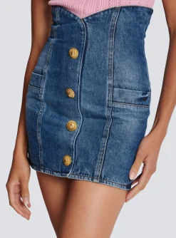 Best Sale Denim Tulip Skirt With Buttons Women Denim|Skirts