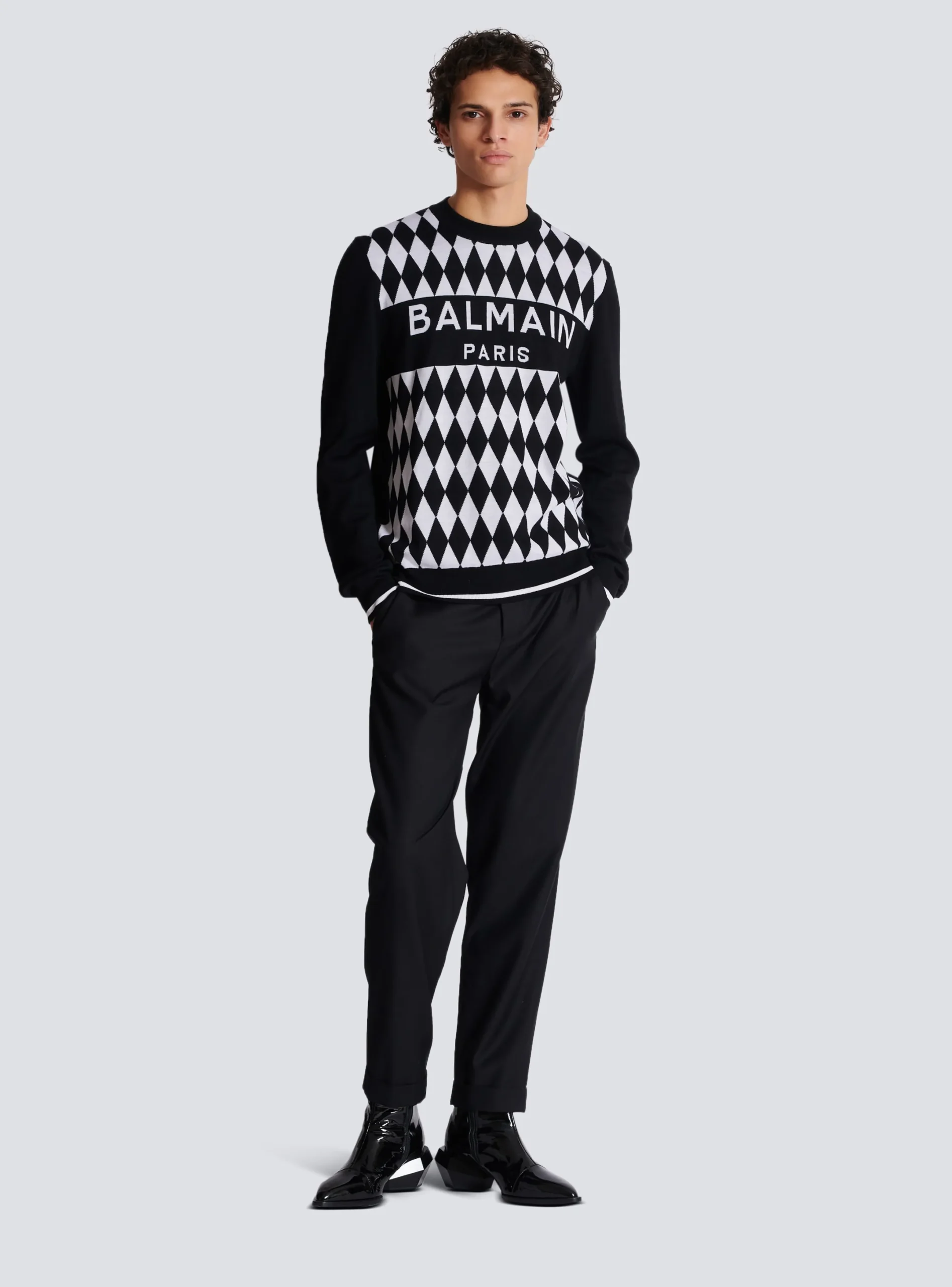 New Diamond Paris Two-tone Jacquard Jumper Knitwear