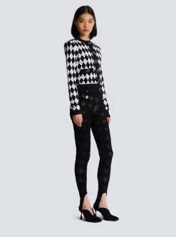 New Diamond Knit Cardigan Women Knitwear