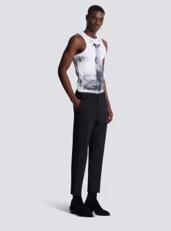 Cheap Double Wool Crepe Trousers Trousers And Shorts