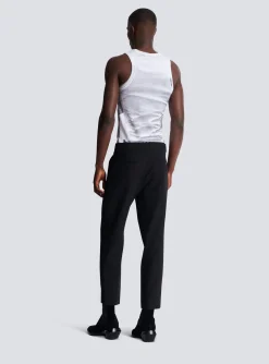 Cheap Double Wool Crepe Trousers Trousers And Shorts