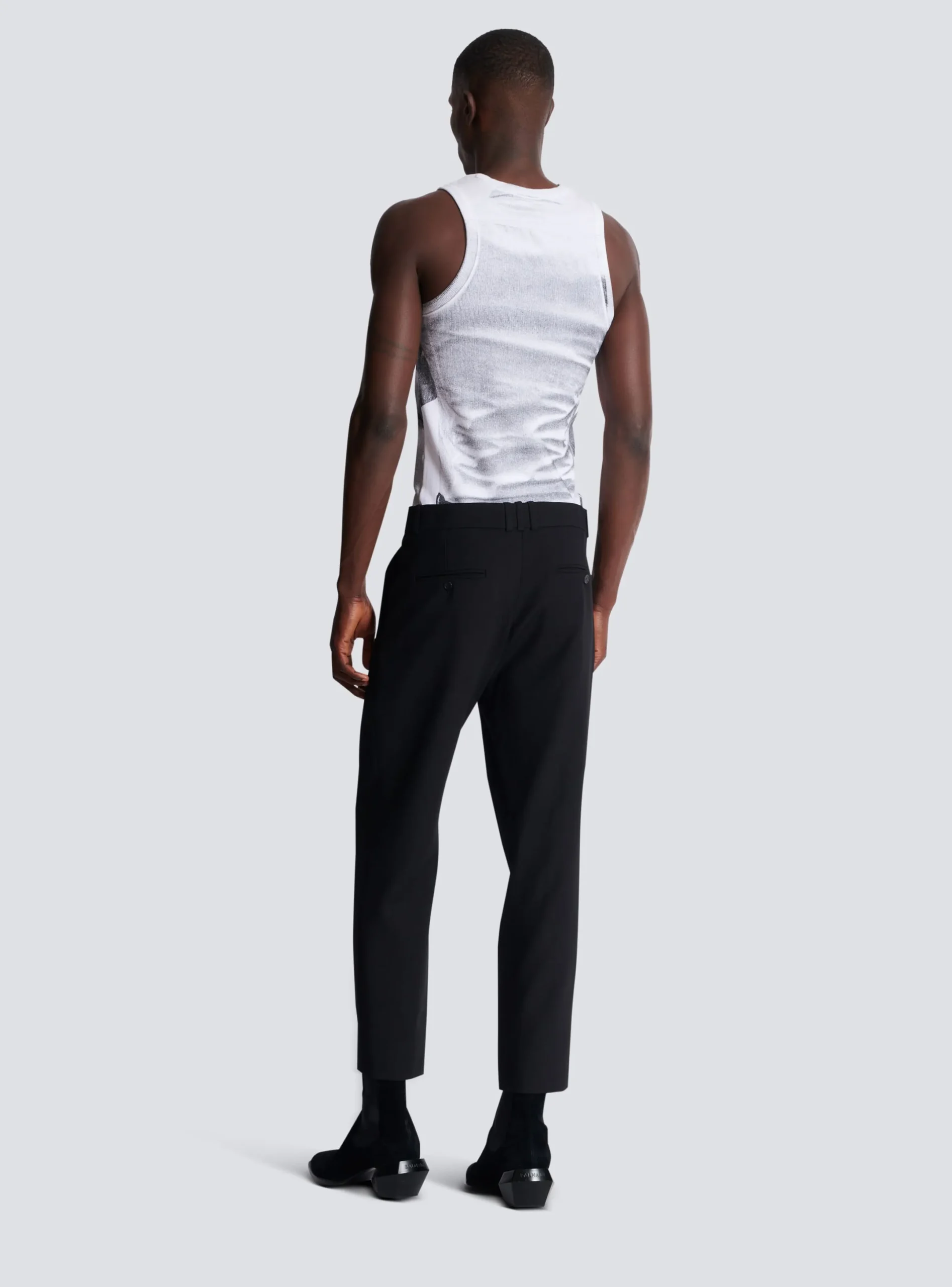 Cheap Double Wool Crepe Trousers Trousers And Shorts