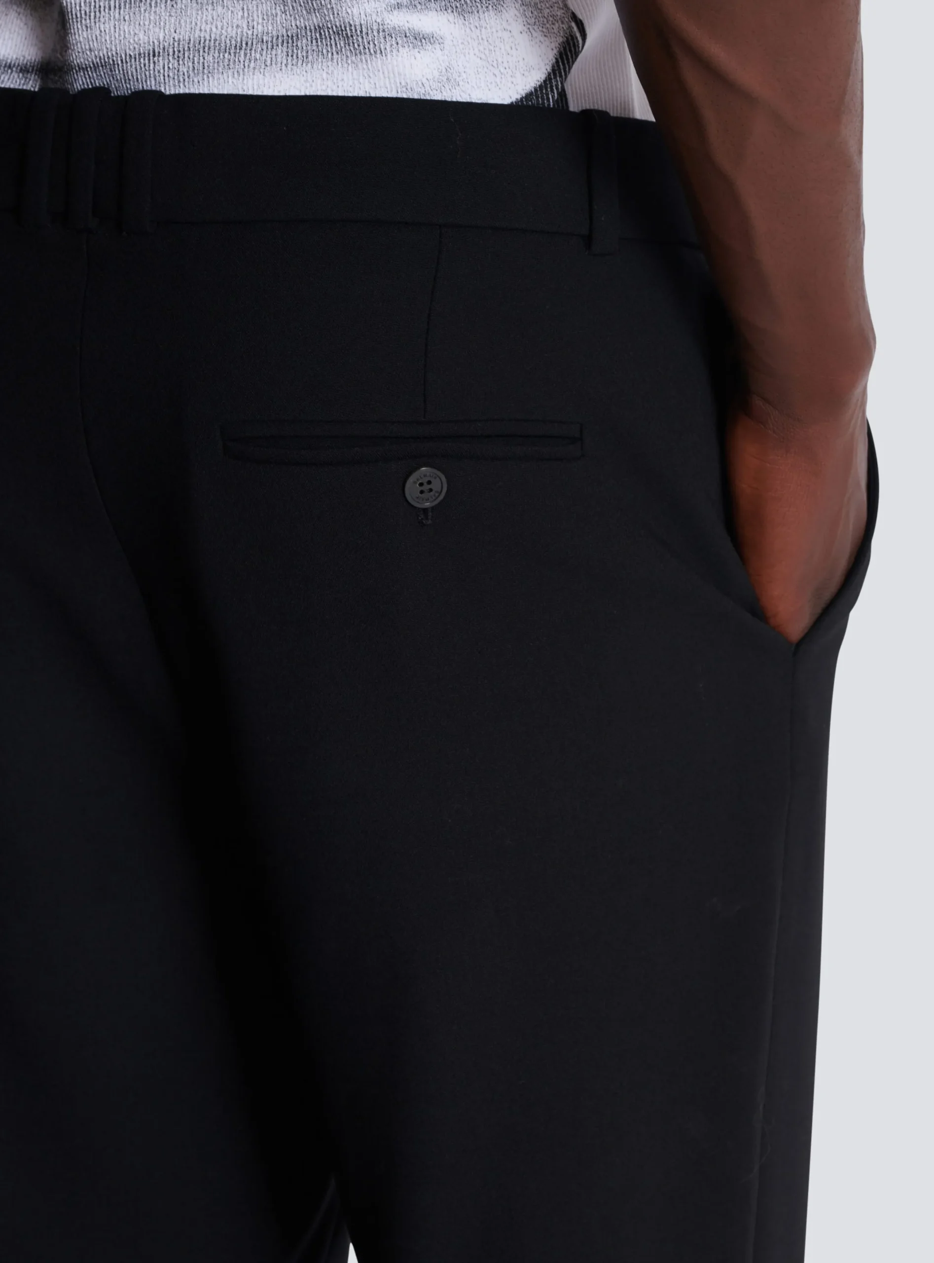 Cheap Double Wool Crepe Trousers Trousers And Shorts