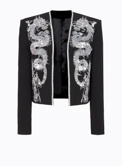 Online Dragon Embroidered Spencer Jacket Jackets And Blazers