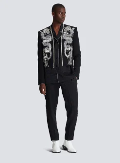 Online Dragon Embroidered Spencer Jacket Jackets And Blazers