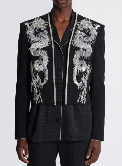 Online Dragon Embroidered Spencer Jacket Jackets And Blazers