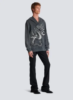 Sale Dragon Embroidered Sweatshirt Sweatshirts