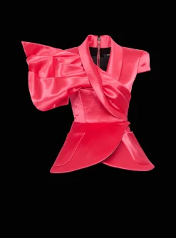 Flash Sale Draped Peplum Top Women Tops And Shirts