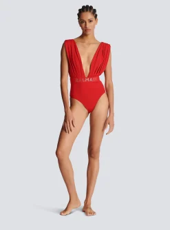 Best Sale Draped Swimsuit Women Swimwear