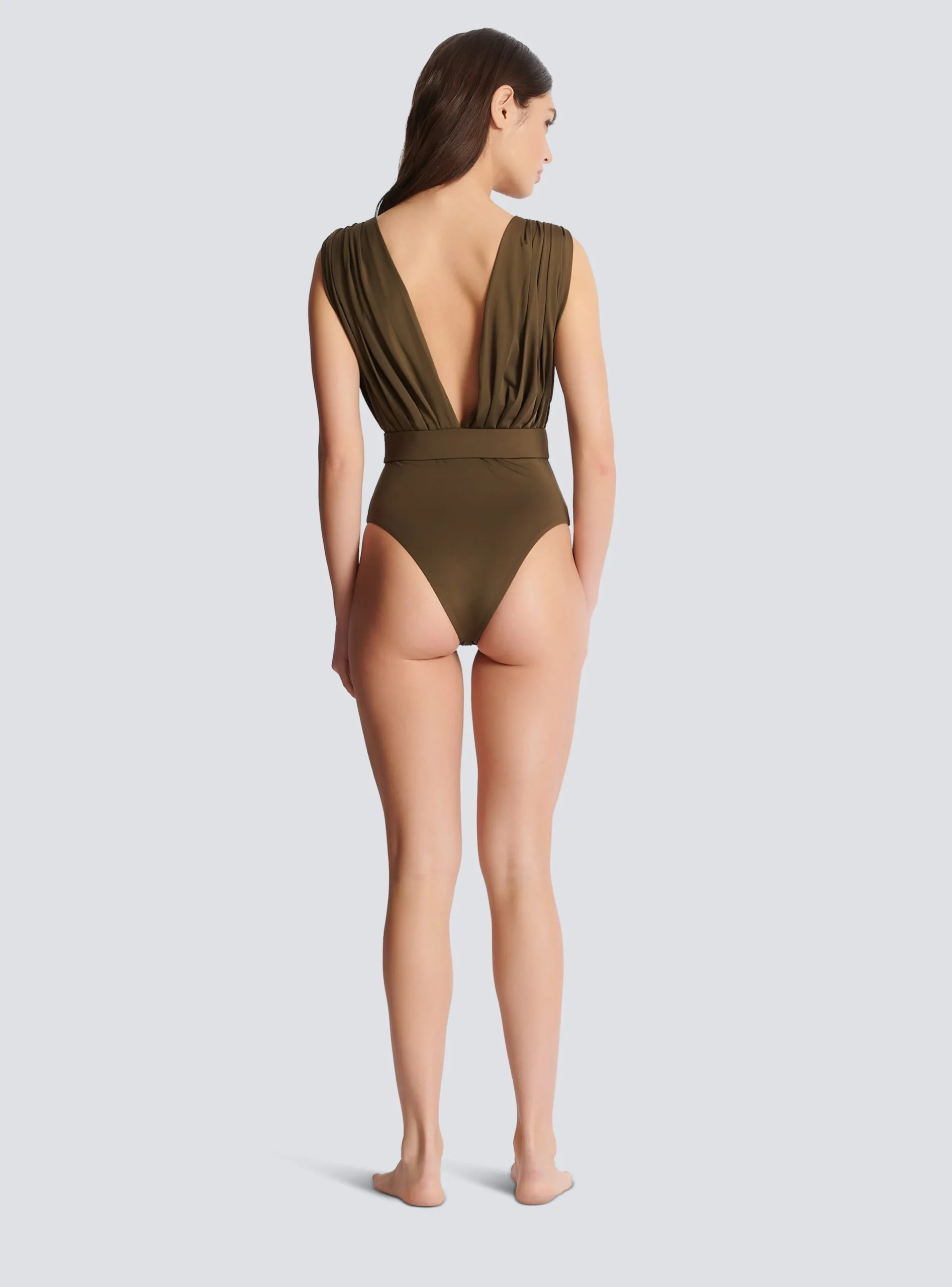 Cheap Draped Swimsuit Women Swimwear
