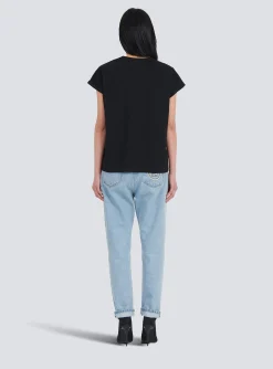 Hot Eco-designed Cotton T-shirt With Logo Print Women T-Shirts