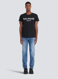 Hot Eco-designed Cotton T-shirt With Paris Logo Print T-Shirts