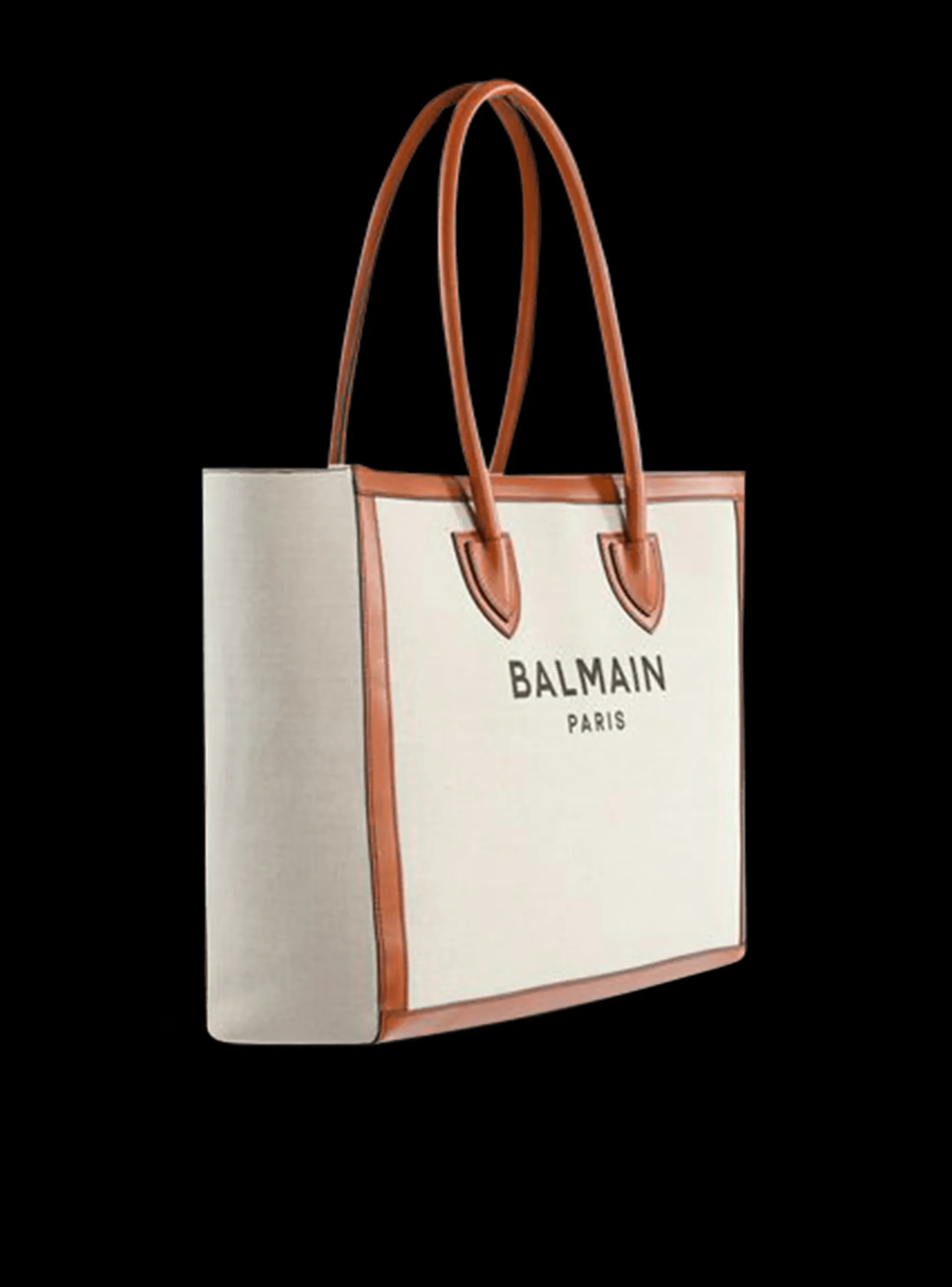 Sale Ecru Canvas B-Army 42 Tote Bag With Brown Leather Panels Women Tote Bags|Shoulder Bags