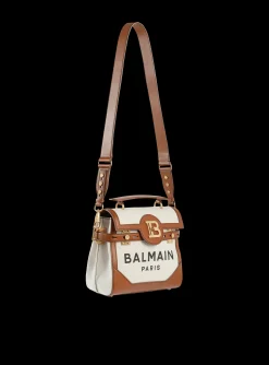 Outlet Ecru Canvas B-Buzz 23 Bag With Brown Leather Panels Women Crossbody Bags|Handbags