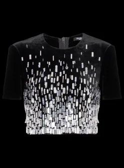 Discount Embellished Crop Top Women Tops And Shirts