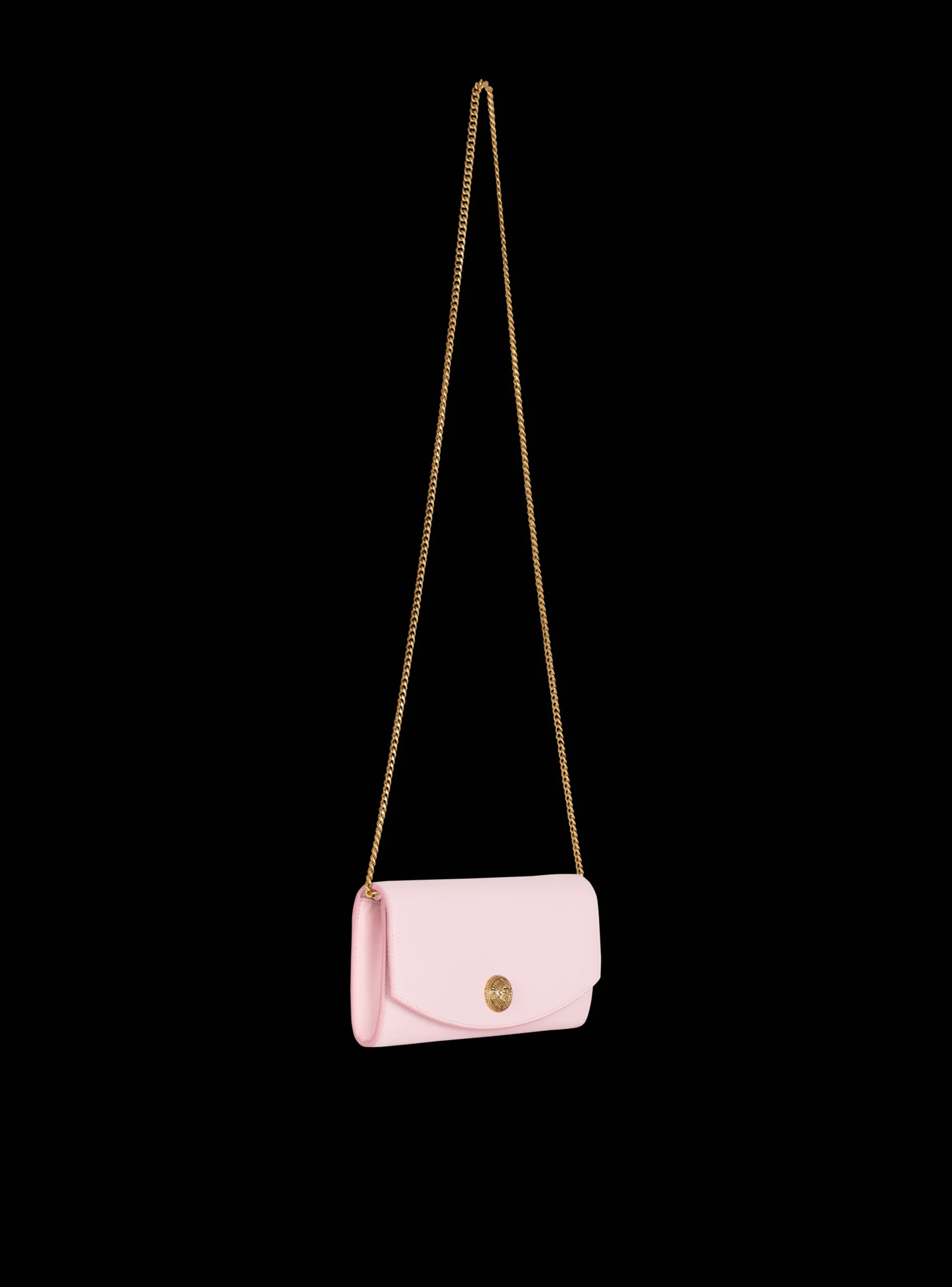 Shop Emblème Grained Calfskin Clutch Women Small Leather Goods|Mini Bags