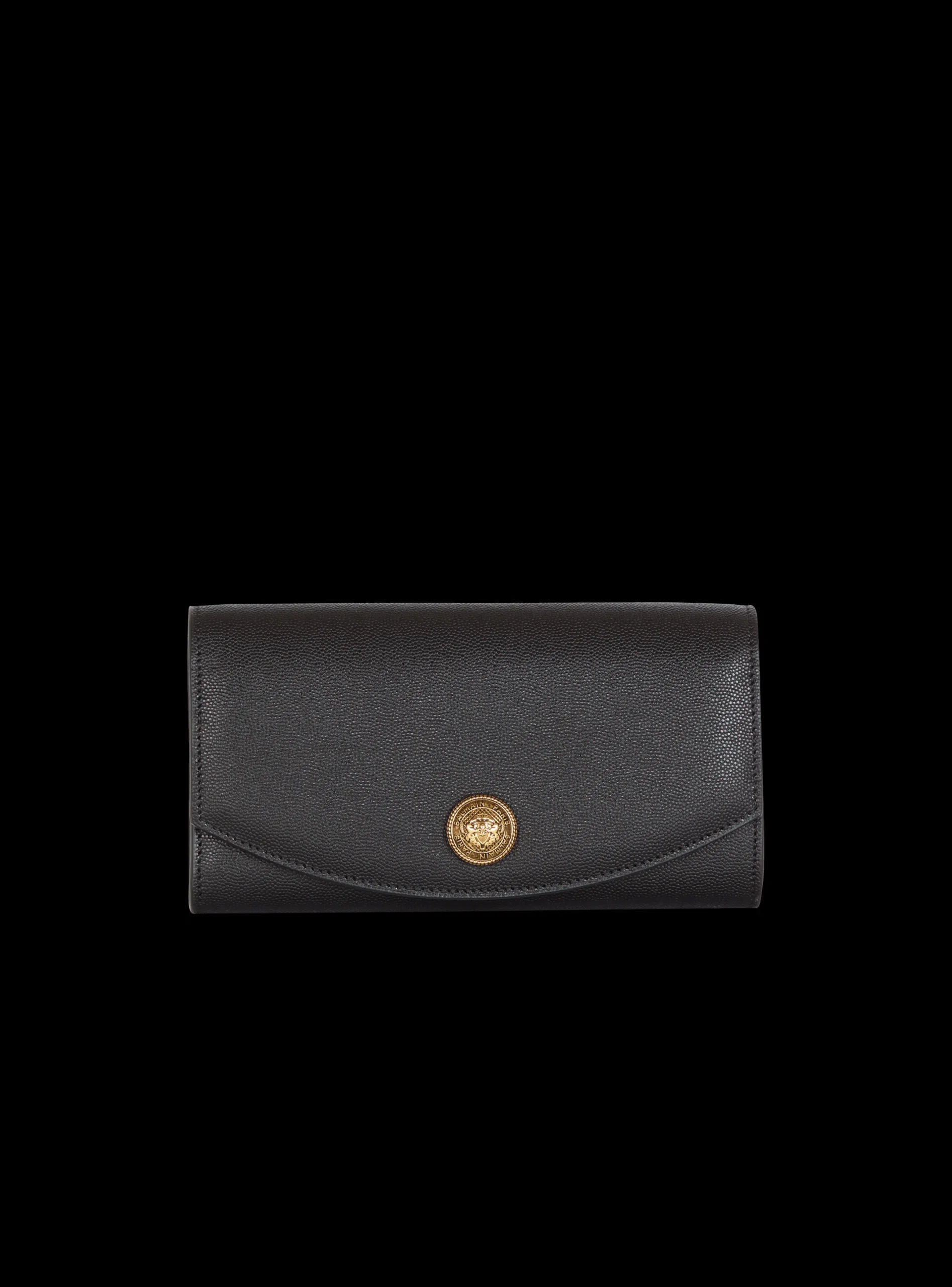 Best Sale Emblème Grained Calfskin Clutch Women Small Leather Goods|Mini Bags