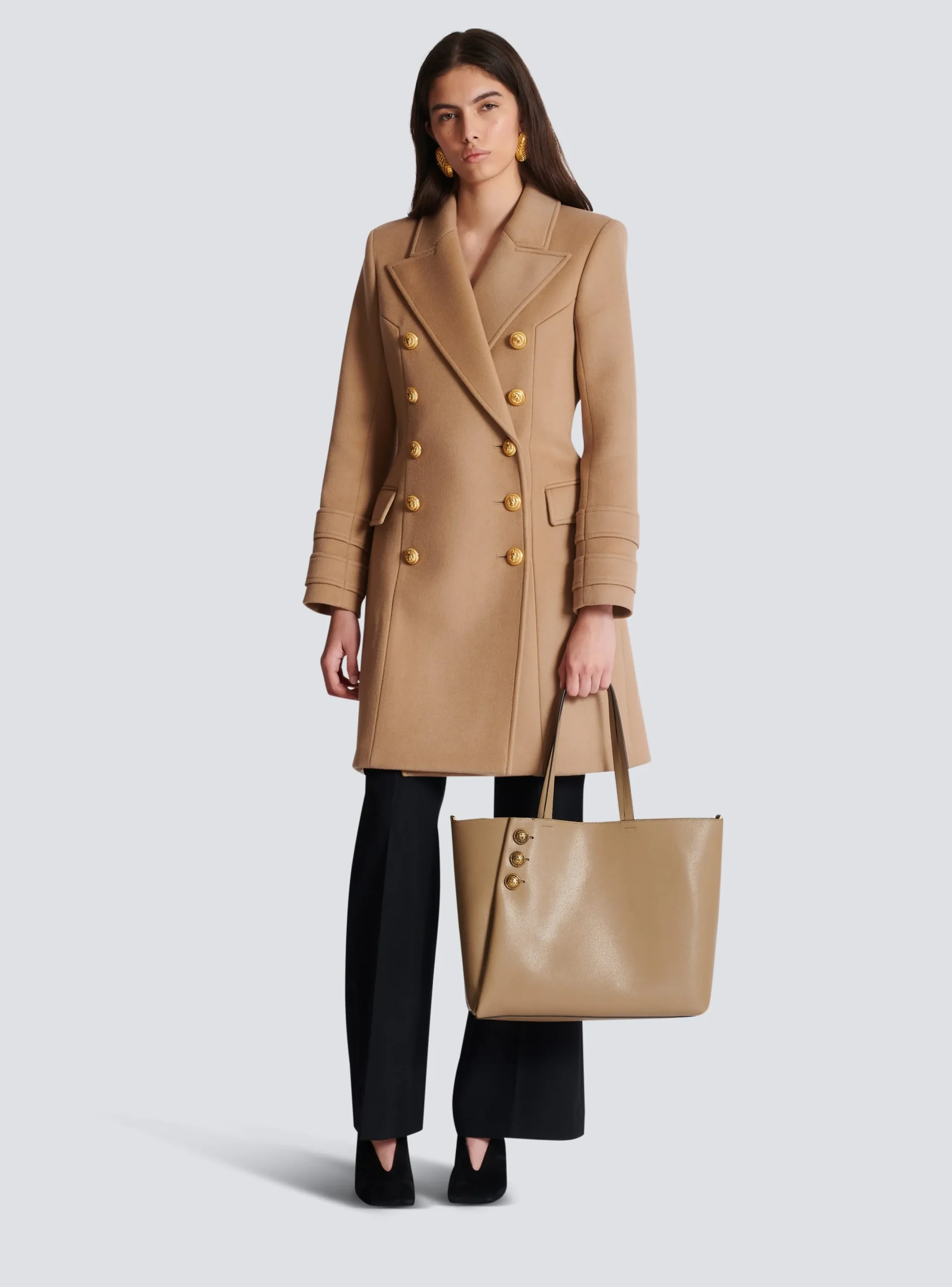 New Emblème Grained Calfskin Tote Bag Women Tote Bags|Shoulder Bags