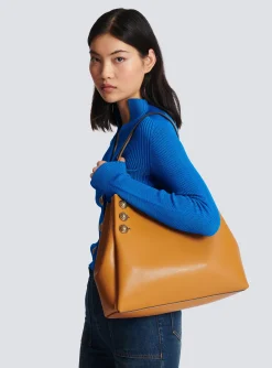 Cheap Embl&egrave;me Grained Leather Tote Bag Women Tote Bags|Shoulder Bags