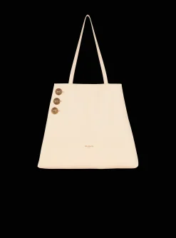 Online Embl&egrave;me Grained Leather Tote Bag Women Tote Bags|Shoulder Bags