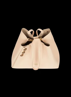 Online Embl&egrave;me Grained Leather Tote Bag Women Tote Bags|Shoulder Bags
