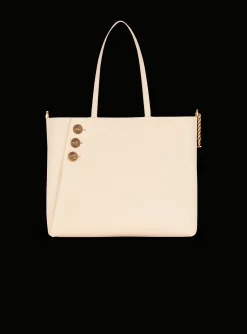 Online Embl&egrave;me Grained Leather Tote Bag Women Tote Bags|Shoulder Bags